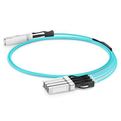100g qsfp28 i 4x25g sfp28 aoc 100g qsfp28 cebl optegol gweithredol ce fcc 1-100 m