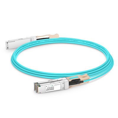 200g qsfp56 i 2x 100g qsfp28 cebl optegol gweithredol (AOC), 1m -20 m